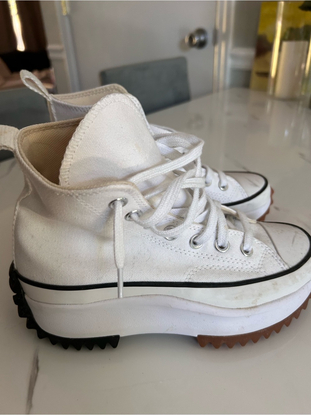 Converse Kids White High-Top Platform Sneakers
